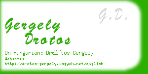 gergely drotos business card